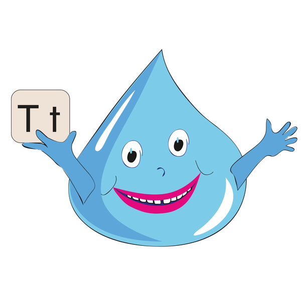 Screenshot: Der Wassertropfen Titi Tropfi in der Sprachforscher-App von LIFEtool.